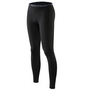 HYCOPROT Men's Compression Pants Athletic Tight, Leggings Base Small, Black